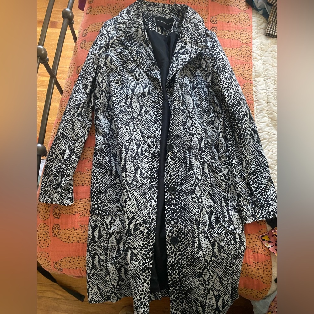 Who What Wear Snakeskin Trench Coat